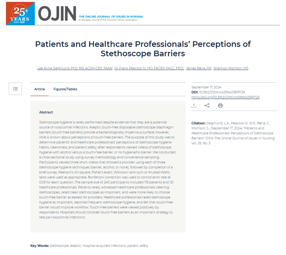 Siegmund et al. Patients and Healthcare Professionals Perceptions of Stethoscope Barriers
