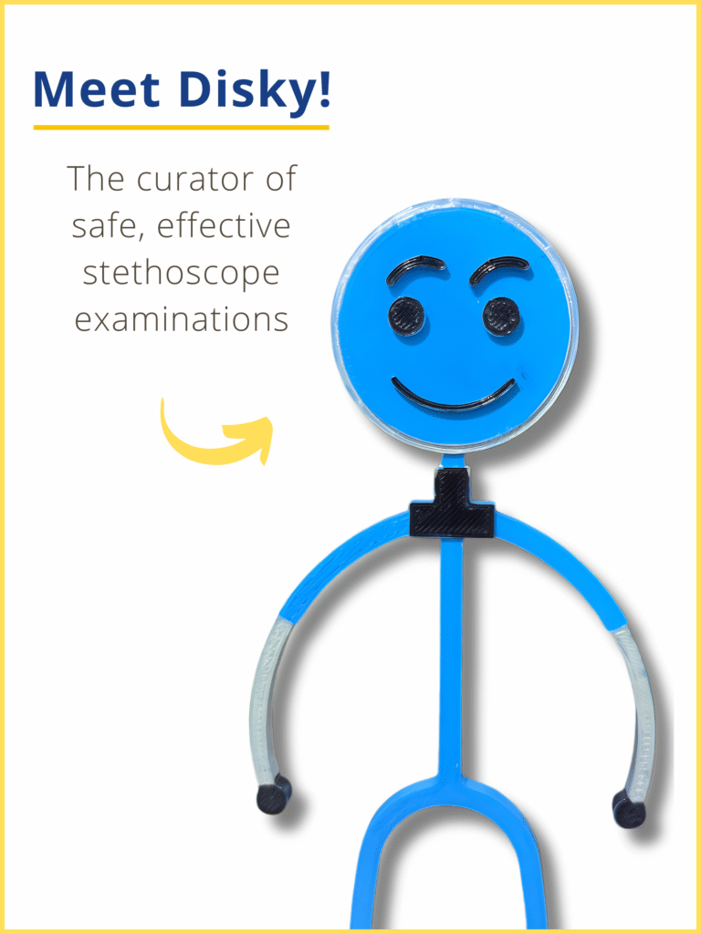 Meet Disky, the curator of safe, effective stethoscope examinations